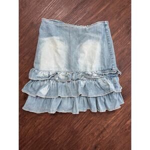 Vintage Ruffled Denim Skirt 90’s
